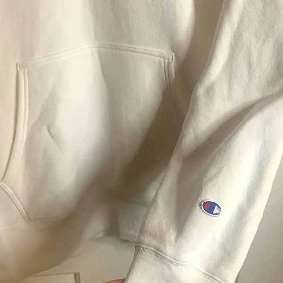 NWOT men’s Champion from Percival of London embroidered white hoodie sz XL - Picture 2 of 8